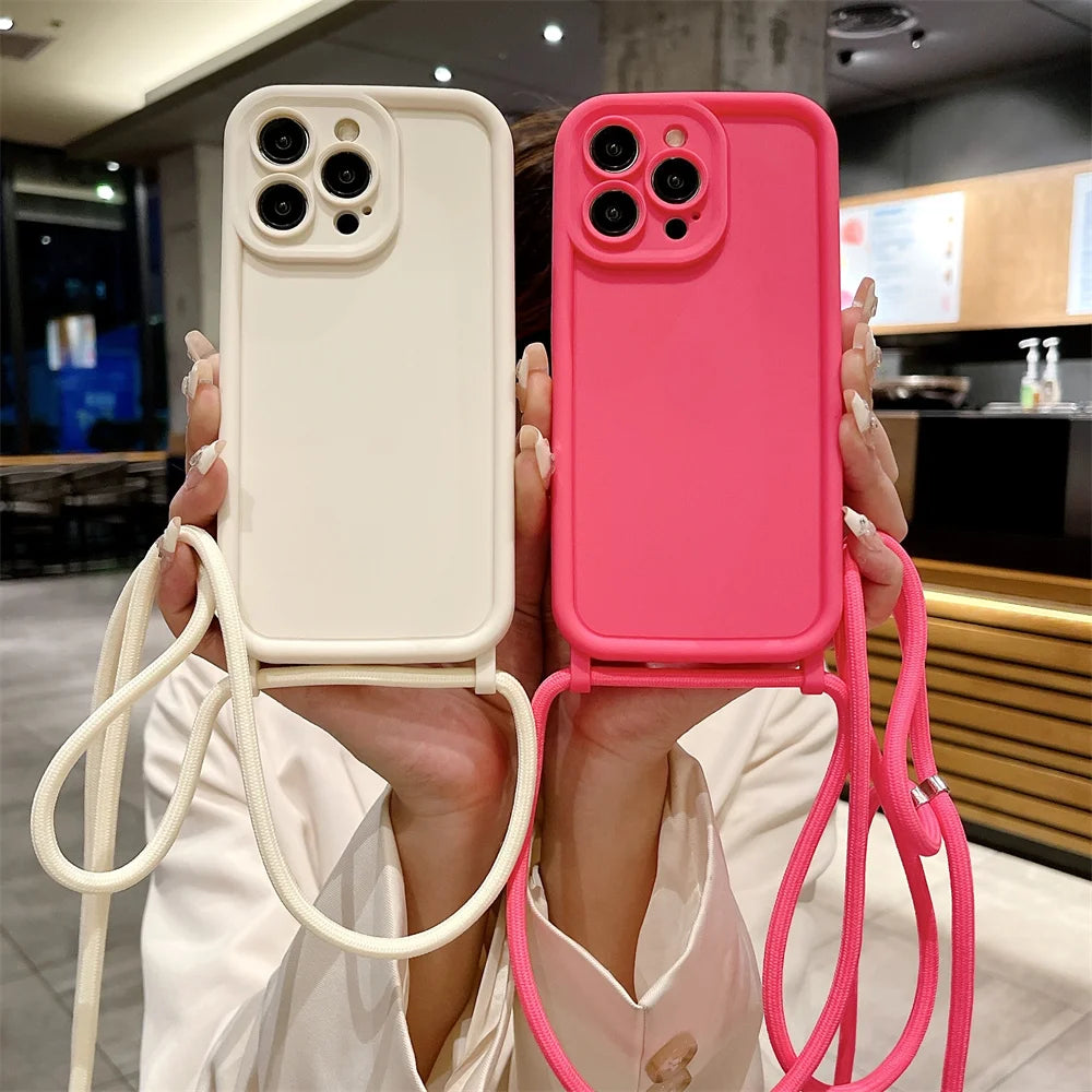 Coque coloré iPhone avec lacets